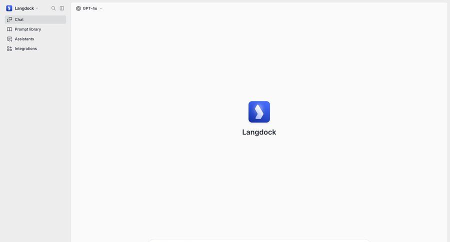 Langdock
			 artificial intelligence sidebar personal space chat navigation links chat interface chatbot ui page example