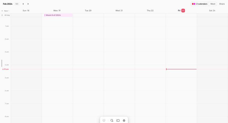 Amie
			 grid calendar management calendar screen menu time selector time management ui page example