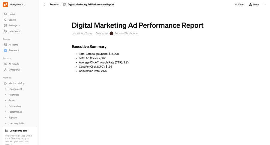 Steep
			 dashboard sidebar navigation data analysis sidebar information page detail view info view data visualization summary analytics ui page example
