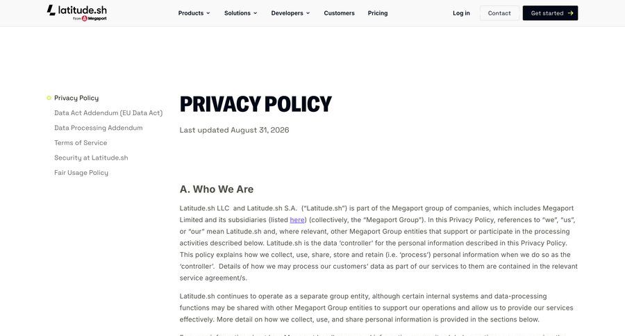 Latitude.sh
			privacy policy newsletter signup gdpr compliance ui page example