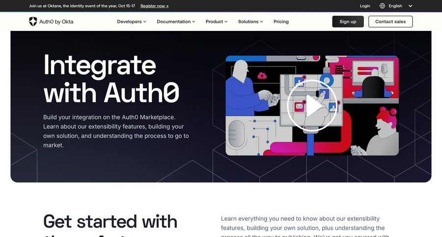 Auth0
			 guide world map ui page example
