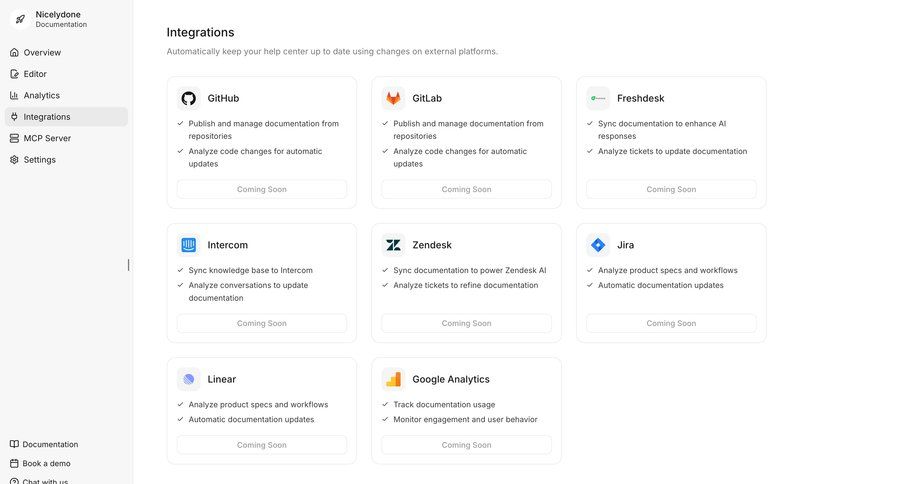 Documentation.AI
			 coming soon ui page example
