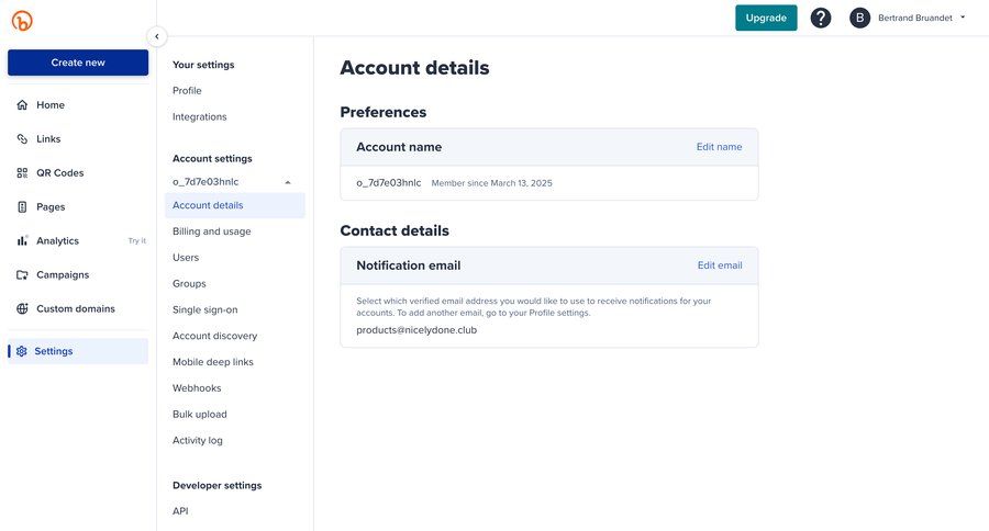 Bitly
			 settings sidebar navigation account management form account setup profile settings account settings bulk edit bulk upload preferences notification settings ui page example