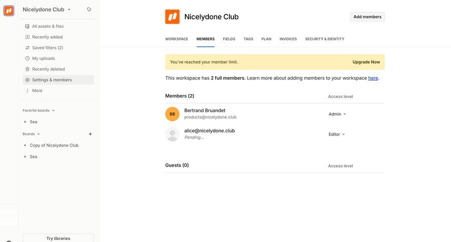 Air
			 collaboration settings team collaboration user management account setup access control user data ui page example
