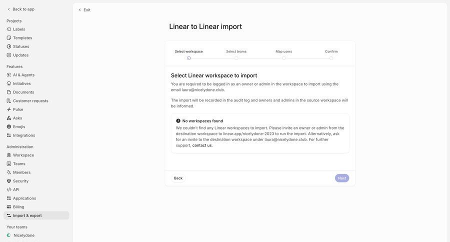 Linear
			 import wizard ui page example