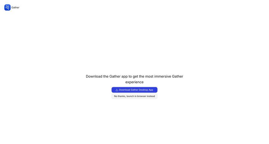 Gather
				onboarding ui page example
