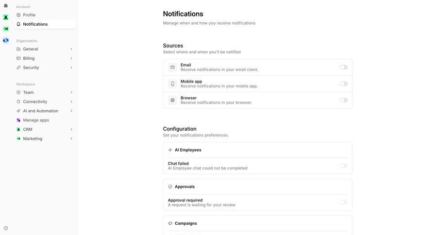 Notification settings Design Examples — 302+ SaaS UI Patterns | Nicelydone