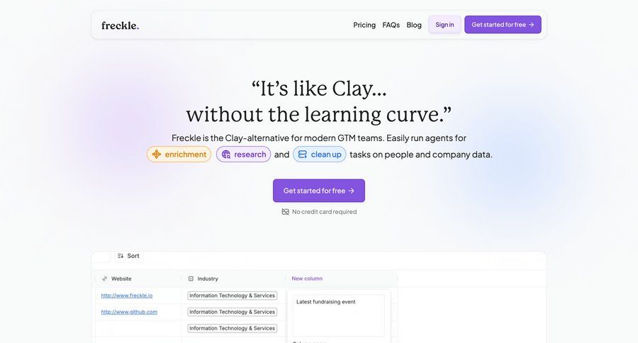 Freckle screen example