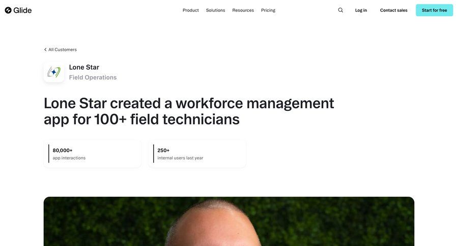 Glide
				article ui page example