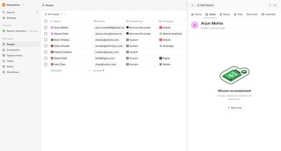 Twenty
			 task management team collaboration dashboard sidebar navigation project management user management grid onboarding full-screen layout task completion sidebar user profile table ui page example