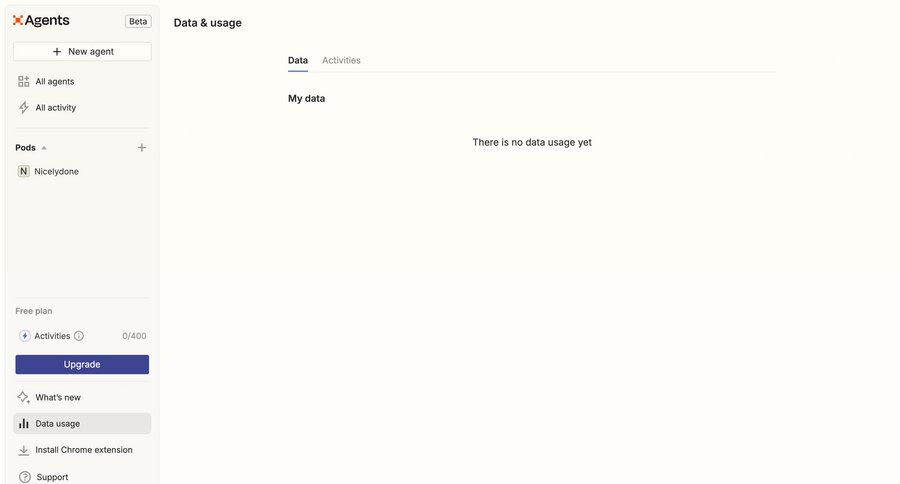 Zapier
			 dashboard sidebar navigation onboarding data analysis full-screen layout data analytics data display data visualization ui page example