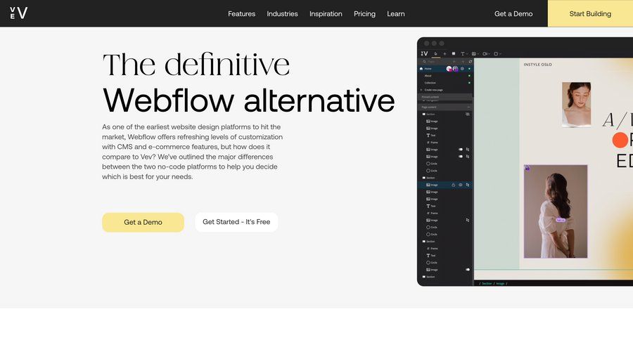 Vev
			 extend trial comparison page competition vs comparision alternatives marketing website design version history customer support chat real-time editing data grid ui page example