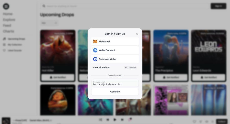 Sound.xyz
			          ux ui design