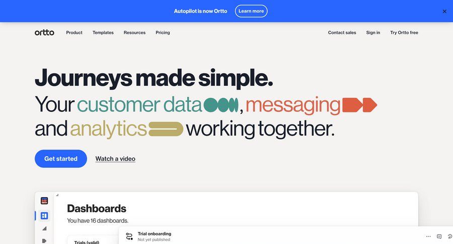 Ortto
			       ux ui design