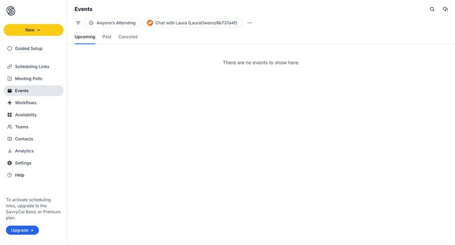 SavvyCal
			 sidebar navigation calendar management calendar events sidebar menu ui page example