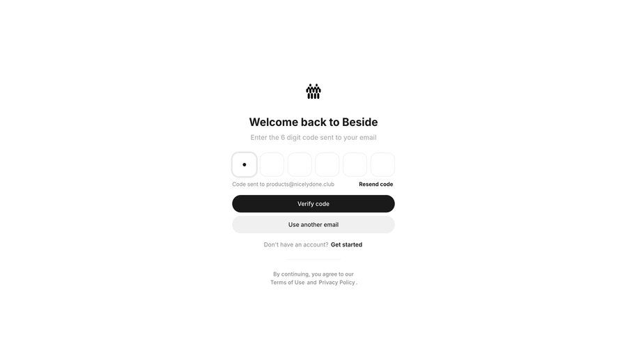 Beside
				signin ui page example