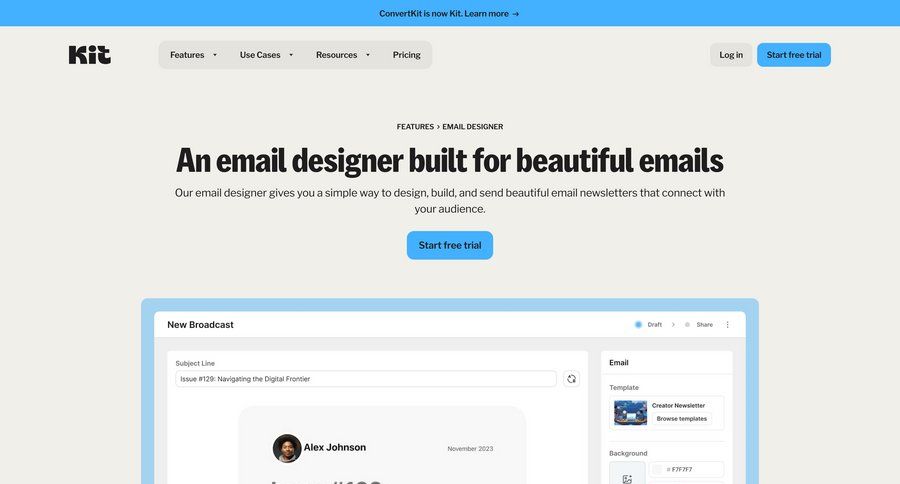 Kit
			 free templates features testimonials quick actions blog templates real-time editing affiliate program markdown editor ui page example