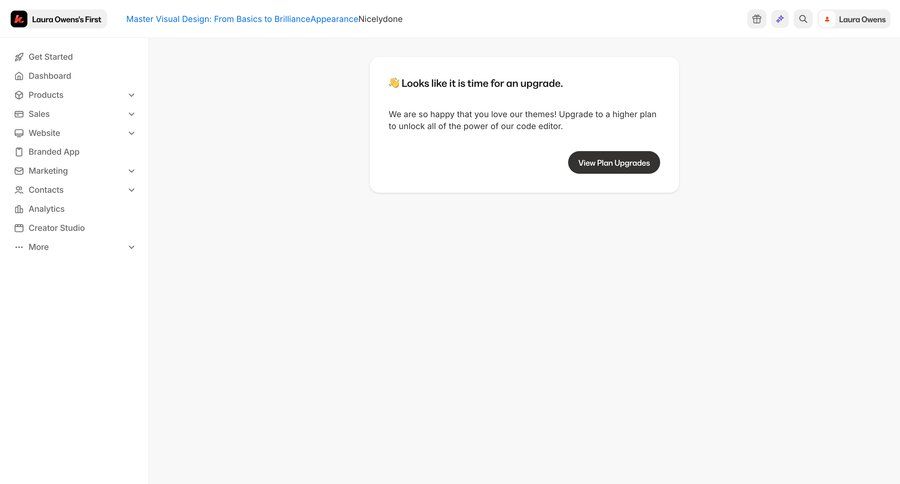 Kajabi
			 e-commerce dashboard sidebar navigation account management account settings upgrade modal dashboard notification sidebar ui page example