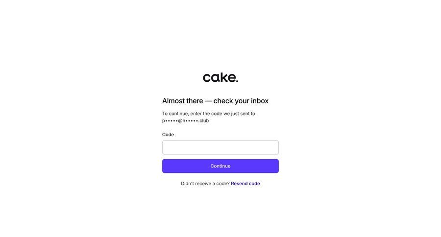 Cake
				form ui page example