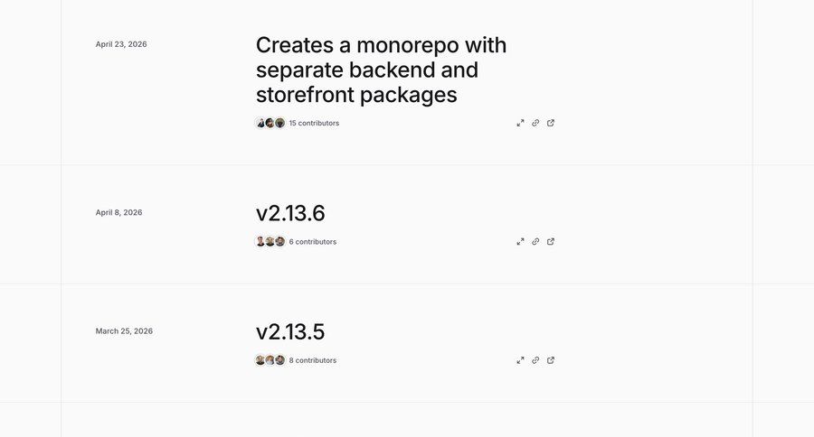 Bloom
			list timeline changelog (product) changelog information state version history ui page example