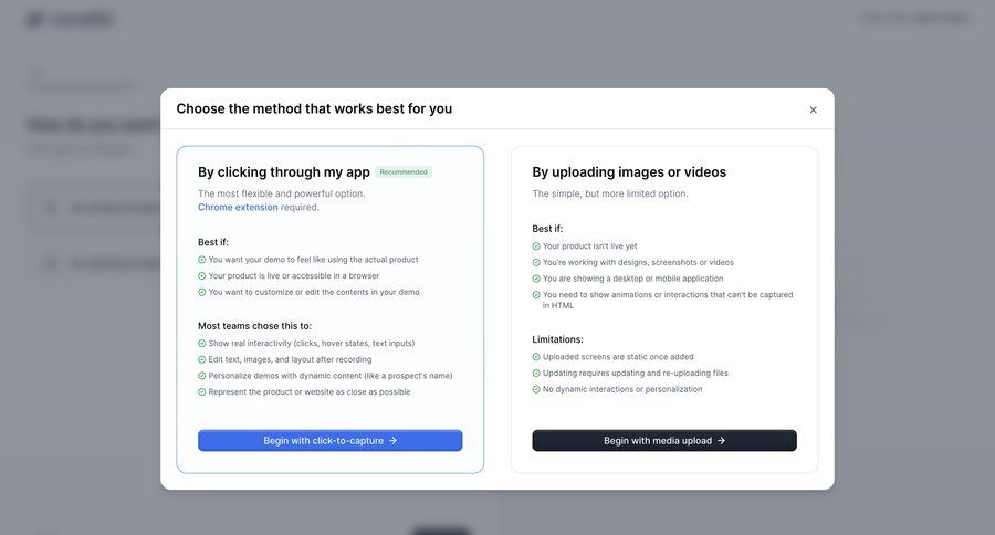 Navattic
			 onboarding modal ui page example