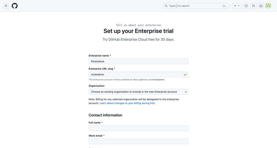 Github
			 account creation price form account management account setup setup enterprise signup email verification create new account register premium enterprise trial trial checkout product packages ui page example