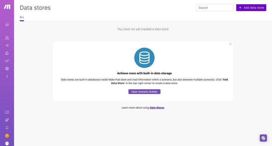 Make
			 data management sidebar navigation onboarding import data workflow automation empty state illustration wizard call to action sidebar blank state void blank non-ideal state empty page prompt data import import file import tool import wizard setup database management ui page example