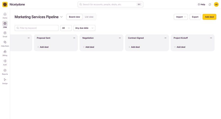 Outseta
			 task management dashboard sidebar navigation project management export kanban board full-screen layout sidebar menu search bar ui page example