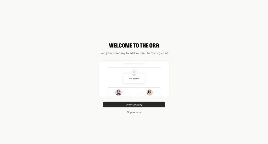 The org
			 onboarding content hierarchy ui page example