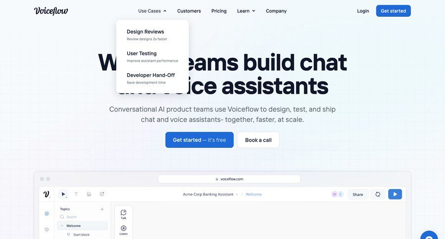Voiceflow
			    ux ui design