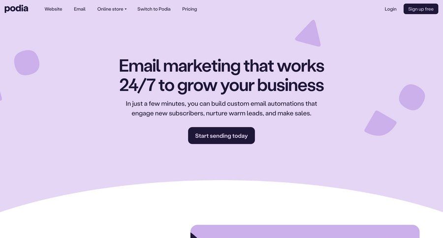 Podia
			 features alternatives testimonials case studies customer stories affiliate program campaign creation ui page example