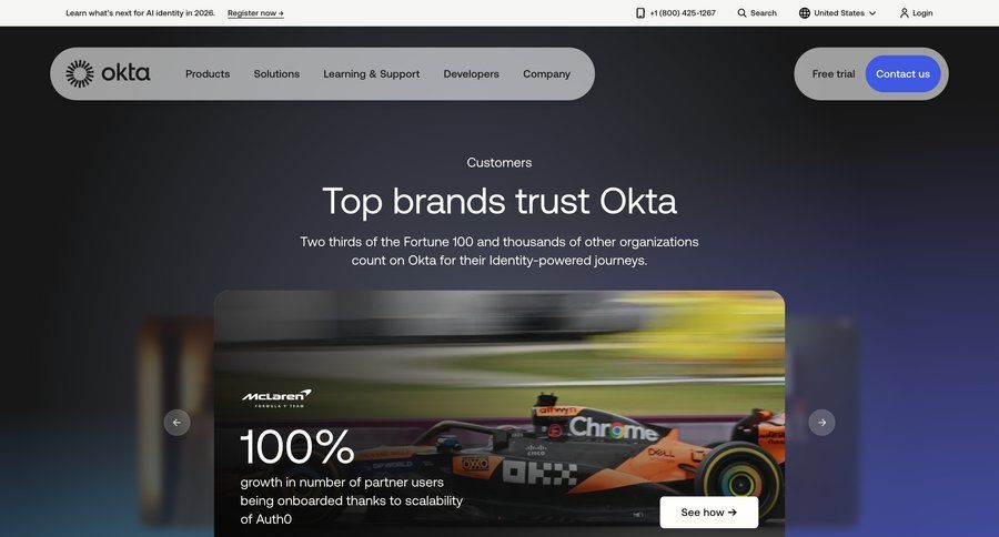 Okta
				testimonials ui page example