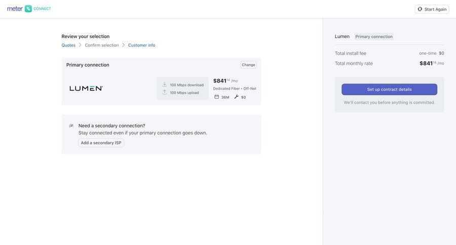 Meter
			shopping cart confirmation review summary ui page example