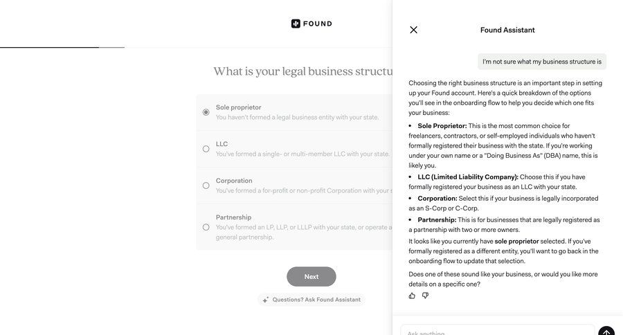 Found
				onboarding ui page example