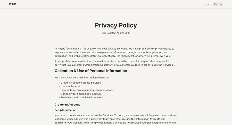 Strut
			  ux ui design