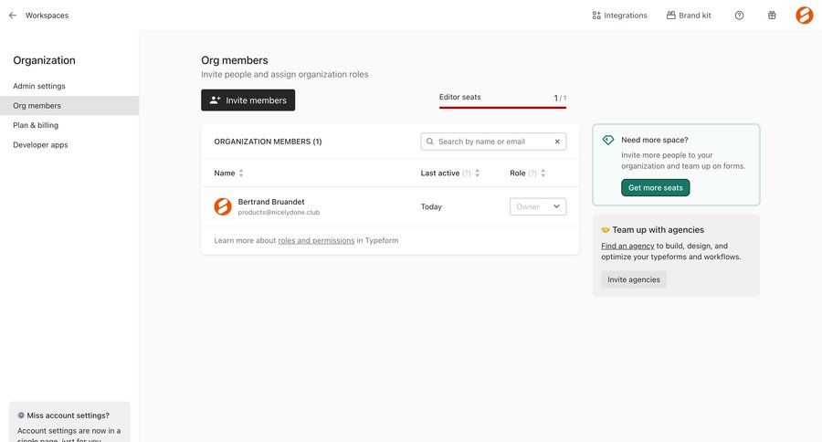 Typeform
				settings ui page example