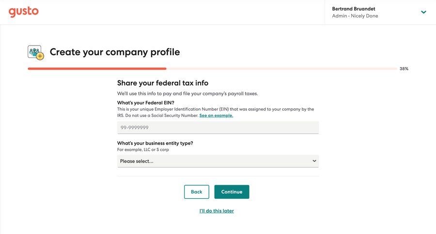 Gusto
			        ux ui design