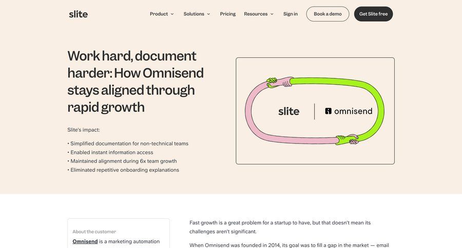 Slite
				article ui page example