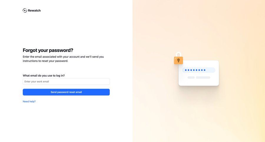 Rewatch
				password reset page example