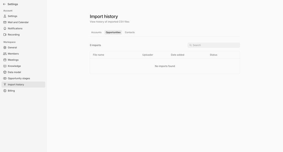 Lightfield
			 data management workspace settings ui page example