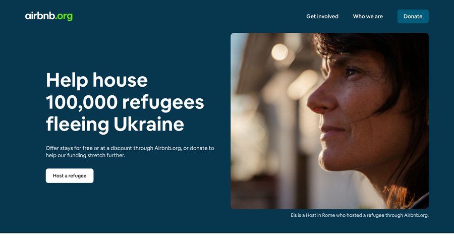 Airbnb
			startup & non-profit program call to action modern ui page example