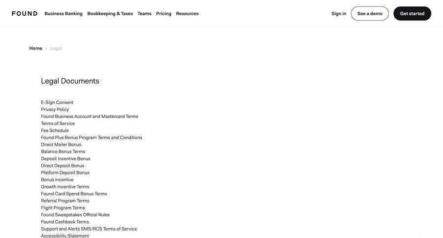 Found
				legal ui page example