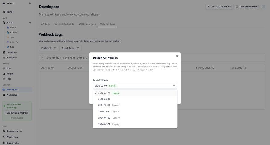 Extend
			 api management version control settings modal ui page example