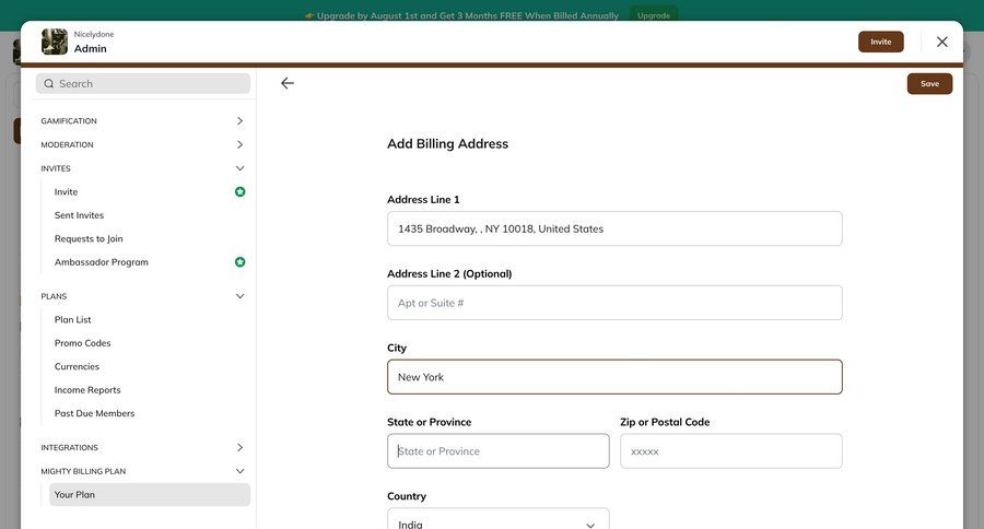 Mighty
			form account settings billing settings settings account management onboarding form account setup ui page example