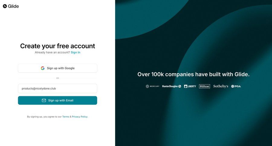 Glide
			   ux ui design