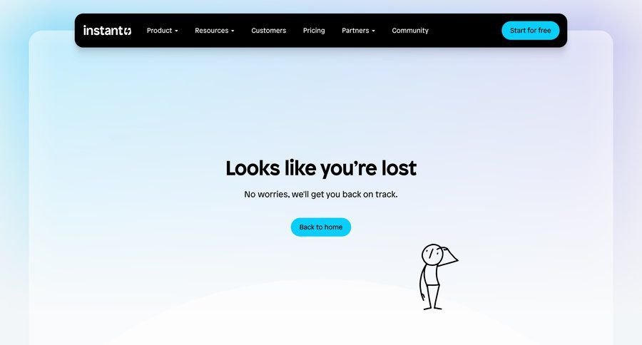 Instant
			 page not found not found lost ui page example