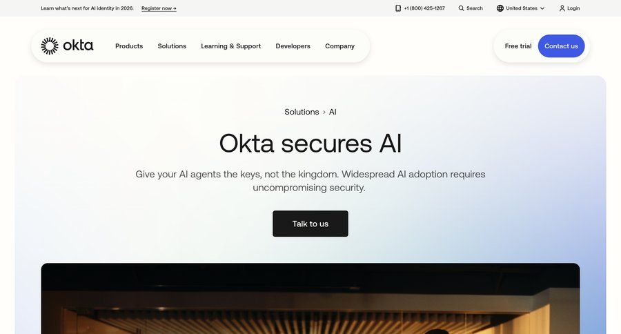 Okta
				artificial intelligence ui page example