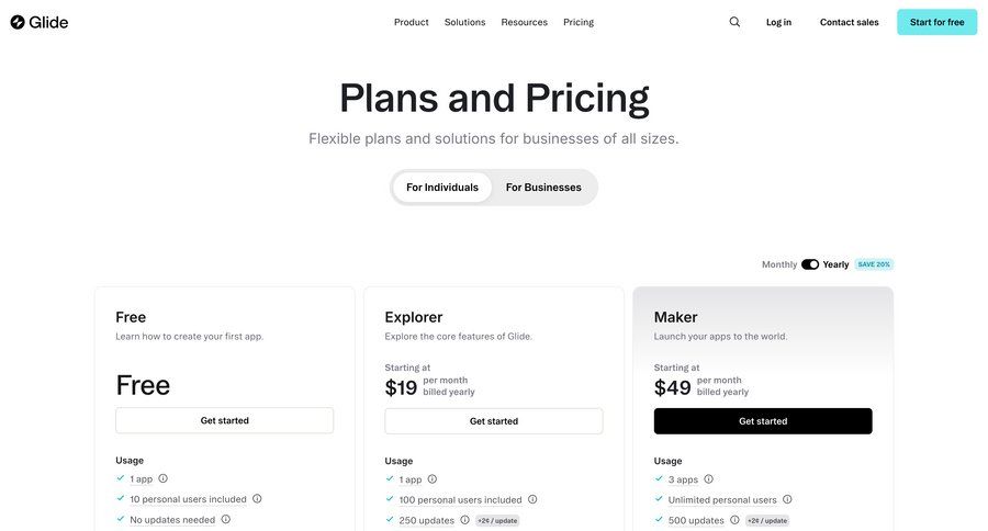 Glide
				table ui page example
