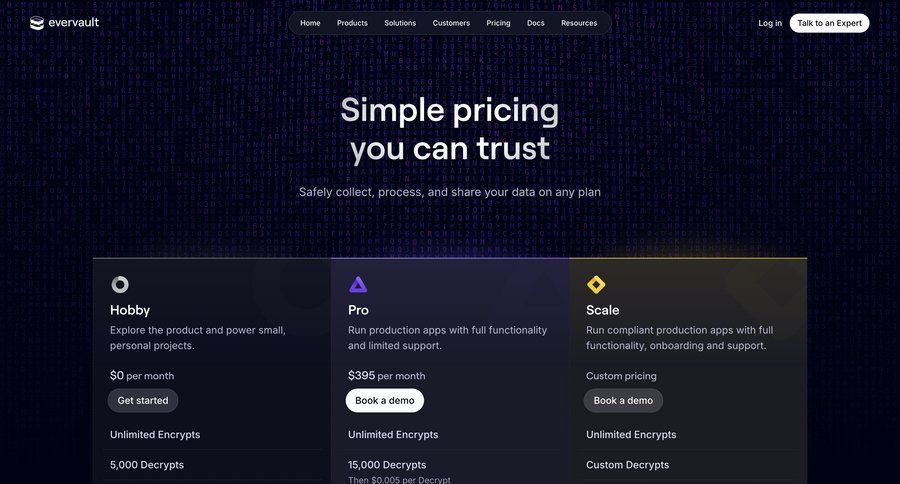 Evervault
			 payment history payment page cards ui accordion payment confirmation version control pricing packages pricing calculator ui page example