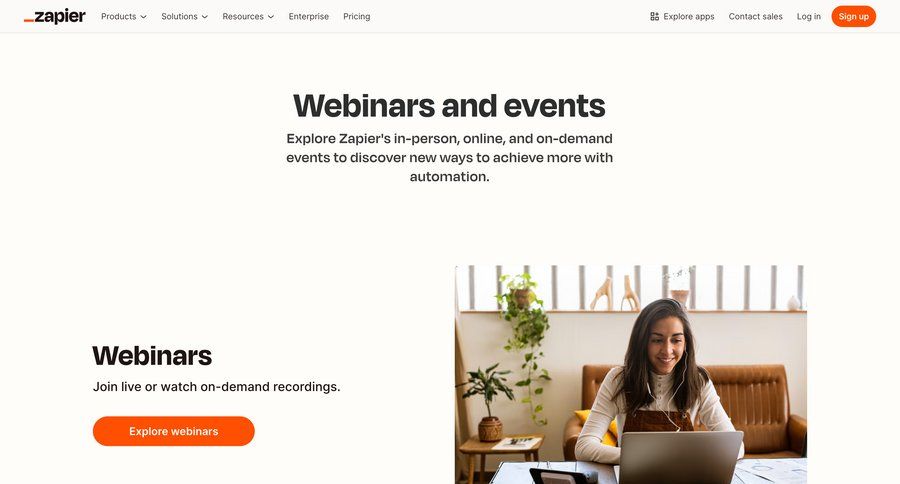Zapier
				resources ui page example